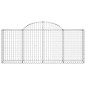 vidaXL Cestas de gaviones 13 uds forma de arco hierro 200x30x80/100 cm vidaXL Cestas de gaviones 13 uds forma de arco hierro 200x30x80/100 cm