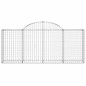 vidaXL Cestas de gaviones 4 uds forma de arco hierro 200x30x80/100 cm