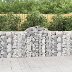 vidaXL Cestas de gaviones 8 uds forma de arco hierro 200x30x100/120 cm
