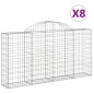 vidaXL Cestas de gaviones 8 uds forma de arco hierro 200x30x100/120 cm vidaXL Cestas de gaviones 8 uds forma de arco hierro 200x30x100/120 cm