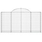 vidaXL Cestas de gaviones 8 uds forma de arco hierro 200x30x100/120 cm vidaXL Cestas de gaviones 8 uds forma de arco hierro 200x30x100/120 cm