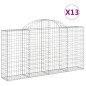 vidaXL Cestas de gaviones 13 uds forma arco hierro 200x30x100/120 cm vidaXL Cestas de gaviones 13 uds forma arco hierro 200x30x100/120 cm