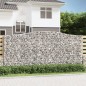 vidaXL Cestas de gaviones 5 uds forma de arco hierro 400x50x180/200 cm