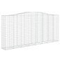 vidaXL Cestas de gaviones 5 uds forma de arco hierro 400x50x180/200 cm