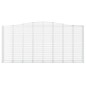 vidaXL Cestas de gaviones 5 uds forma de arco hierro 400x50x180/200 cm