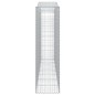 vidaXL Cestas de gaviones 5 uds forma de arco hierro 400x50x180/200 cm