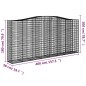 vidaXL Cestas de gaviones 5 uds forma de arco hierro 400x50x180/200 cm