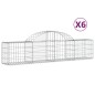 vidaXL Cestas de gaviones 6 uds forma de arco hierro 200x30x40/60 cm vidaXL Cestas de gaviones 6 uds forma de arco hierro 200x30x40/60 cm