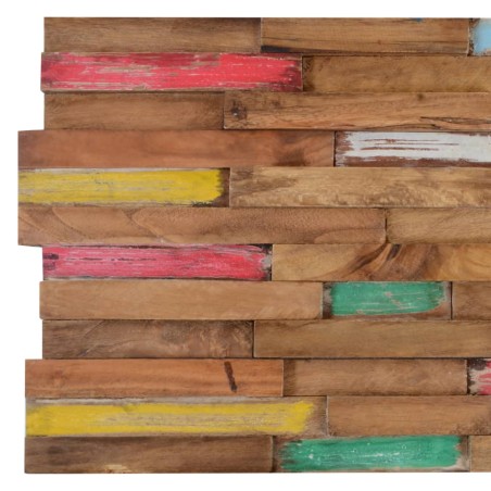 vidaXL Paneles revestimiento pared 10 uds madera maciza teca 1,03 m²