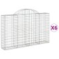 vidaXL Cestas de gaviones 6 uds forma de arco hierro 200x30x120/140 cm vidaXL Cestas de gaviones 6 uds forma de arco hierro 200x30x120/140 cm