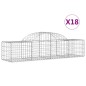 vidaXL Cestas de gaviones 18 uds forma de arco hierro 200x50x40/60 cm vidaXL Cestas de gaviones 18 uds forma de arco hierro 200x50x40/60 cm