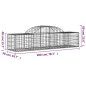 vidaXL Cestas de gaviones 18 uds forma de arco hierro 200x50x40/60 cm vidaXL Cestas de gaviones 18 uds forma de arco hierro 200x50x40/60 cm