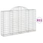 vidaXL Cestas gaviones 11 uds forma de arco hierro 200x30x120/140 cm vidaXL Cestas gaviones 11 uds forma de arco hierro 200x30x120/140 cm
