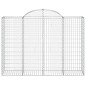 vidaXL Cestas gaviones 18 uds forma de arco hierro 200x50x140/160 cm