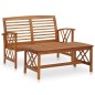 vidaXL Juego de muebles de jardín 2 piezas madera maciza de acacia vidaXL Juego de muebles de jardín 2 piezas madera maciza de acacia