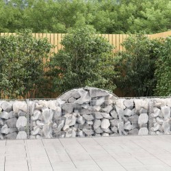 vidaXL Cestas de gaviones 8 uds forma de arco hierro 200x50x60/80 cm