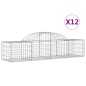 vidaXL Cestas de gaviones 12 uds forma de arco hierro 200x50x40/60 cm vidaXL Cestas de gaviones 12 uds forma de arco hierro 200x50x40/60 cm