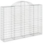 vidaXL Cestas gaviones 4 uds forma de arco hierro 200x30x140/160 cm