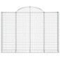 vidaXL Cestas gaviones 4 uds forma de arco hierro 200x30x140/160 cm