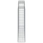 vidaXL Cestas gaviones 4 uds forma de arco hierro 200x30x140/160 cm