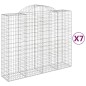 vidaXL Cestas de gaviones 7 uds forma de arco hierro 200x50x160/180 cm vidaXL Cestas de gaviones 7 uds forma de arco hierro 200x50x160/180 cm