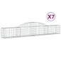 vidaXL Cestas de gaviones 7 uds forma de arco hierro 300x30x40/60 cm vidaXL Cestas de gaviones 7 uds forma de arco hierro 300x30x40/60 cm