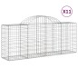 vidaXL Cestas de gaviones 11 uds forma de arco hierro 200x50x80/100 cm vidaXL Cestas de gaviones 11 uds forma de arco hierro 200x50x80/100 cm