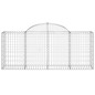 vidaXL Cestas de gaviones 25 uds forma de arco hierro 200x50x80/100 cm vidaXL Cestas de gaviones 25 uds forma de arco hierro 200x50x80/100 cm