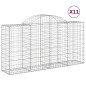 vidaXL Cestas de gaviones 11 uds forma de arco hierro 200x50x100/120cm vidaXL Cestas de gaviones 11 uds forma de arco hierro 200x50x100/120cm