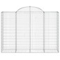 vidaXL Cestas gaviones 14 uds forma de arco hierro 200x50x140/160 cm