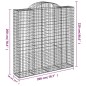 vidaXL Cestas de gaviones 7 uds forma de arco hierro 200x50x200/220 cm vidaXL Cestas de gaviones 7 uds forma de arco hierro 200x50x200/220 cm