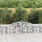 vidaXL Cestas de gaviones 8 uds forma de arco hierro 300x30x60/80 cm