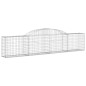 vidaXL Cestas de gaviones 8 uds forma de arco hierro 300x30x60/80 cm