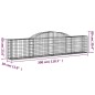 vidaXL Cestas de gaviones 8 uds forma de arco hierro 300x30x60/80 cm