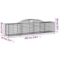vidaXL Cestas gaviones 2 uds forma de arco hierro 300x50x60/80 cm vidaXL Cestas gaviones 2 uds forma de arco hierro 300x50x60/80 cm