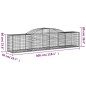 vidaXL Cestas de gaviones 10 uds forma de arco hierro 300x50x60/80 cm vidaXL Cestas de gaviones 10 uds forma de arco hierro 300x50x60/80 cm