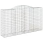 vidaXL Cestas gaviones 2 uds forma de arco hierro 300x50x160/180 cm