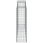 vidaXL Cestas gaviones 2 uds forma de arco hierro 300x50x160/180 cm