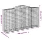 vidaXL Cestas gaviones 2 uds forma de arco hierro 300x50x160/180 cm