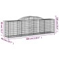 vidaXL Cestas de gaviones 30 uds forma de arco hierro 300x50x80/100 cm vidaXL Cestas de gaviones 30 uds forma de arco hierro 300x50x80/100 cm
