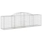 vidaXL Cestas de gaviones 5 uds forma de arco hierro 300x50x80/100 cm