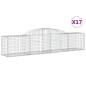 vidaXL Cestas de gaviones 17 uds forma de arco hierro 300x50x60/80 cm vidaXL Cestas de gaviones 17 uds forma de arco hierro 300x50x60/80 cm