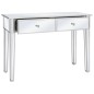 vidaXL Mesa consola de espejo de MDF y vidrio 106,5x38x76,5 vidaXL Mesa consola de espejo de MDF y vidrio 106,5x38x76,5