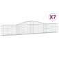 vidaXL Cestas de gaviones 7 uds forma de arco hierro 400x30x60/80 cm vidaXL Cestas de gaviones 7 uds forma de arco hierro 400x30x60/80 cm