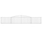 vidaXL Cestas de gaviones 7 uds forma de arco hierro 400x30x60/80 cm vidaXL Cestas de gaviones 7 uds forma de arco hierro 400x30x60/80 cm