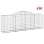 vidaXL Cestas de gaviones 20 uds forma de arco hierro 300x50x100/120cm vidaXL Cestas de gaviones 20 uds forma de arco hierro 300x50x100/120cm