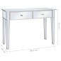 vidaXL Mesa consola de espejo de MDF y vidrio 106,5x38x76,5 vidaXL Mesa consola de espejo de MDF y vidrio 106,5x38x76,5