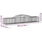 vidaXL Cestas de gaviones 7 uds forma de arco hierro 300x50x40/60 cm vidaXL Cestas de gaviones 7 uds forma de arco hierro 300x50x40/60 cm