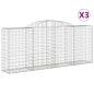 vidaXL Cestas de gaviones 3 uds forma de arco hierro 300x50x120/140 cm vidaXL Cestas de gaviones 3 uds forma de arco hierro 300x50x120/140 cm