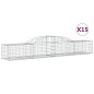 vidaXL Cestas de gaviones 15 uds forma de arco hierro 300x50x40/60 cm vidaXL Cestas de gaviones 15 uds forma de arco hierro 300x50x40/60 cm